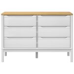 vidaXL Commode FLORO blanc bois de pin massif