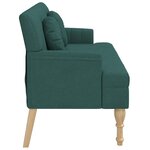 vidaXL Banc avec coussins vert foncé 113x64 5x75 5 cm tissu