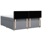 vidaXL Sommier à lattes de lit avec matelas Gris clair 180x200cm Tissu