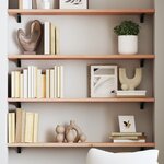 vidaXL Étagère murale 80x20x2 cm bois de chêne massif non traité