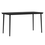vidaXL Ensemble à manger de jardin coussins 7 Pièces Marron/noir