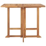 vidaXL Table à dîner pliable de jardin Ø90x75 cm Bois de teck solide