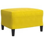vidaXL Ensemble de canapés 3 Pièces avec coussins Jaune Velours