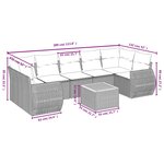 vidaXL Salon de jardin avec coussins 8 Pièces beige résine tressée
