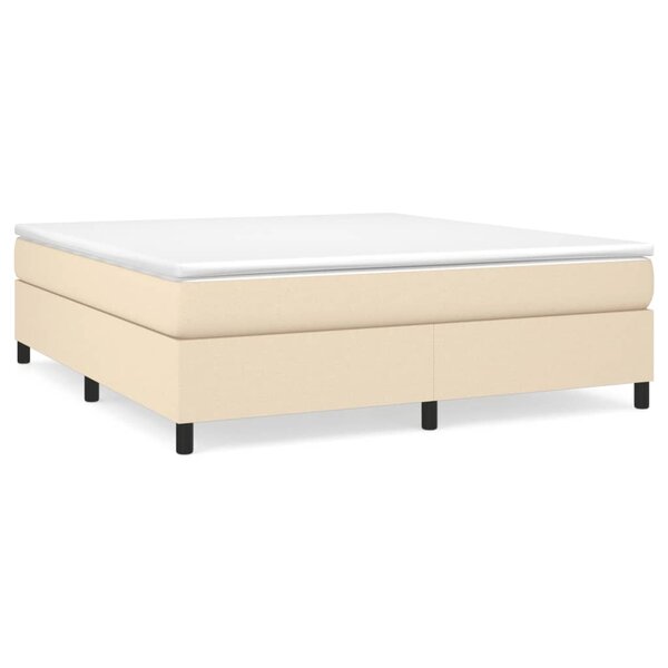 vidaXL Cadre de lit Crème 160 x 200 cm Tissu