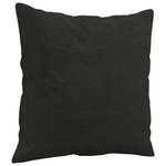vidaXL Ensemble de canapés 4 Pièces avec coussins noir tissu