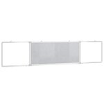 vidaXL Tableau blanc magnétique pliable 200x40x1 7 cm aluminium