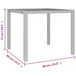 vidaXL Ensemble de bistro de jardin 5 Pièces coussins noir poly rotin