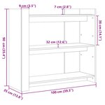 vidaXL Table console chêne marron 100x35x90 cm bois d'ingénierie