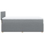 vidaXL Sommier à lattes de lit avec matelas Gris clair 100x200cm Tissu
