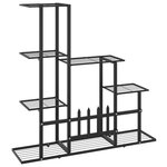 vidaXL Support pour plantes 94 5x25x88 cm Noir Métal