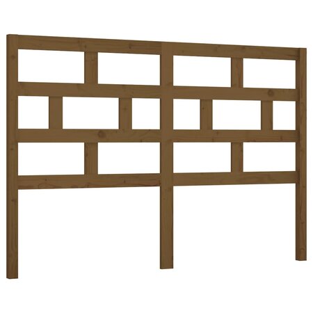 vidaXL Tête de lit Marron miel 146x4x100 cm Bois massif de pin