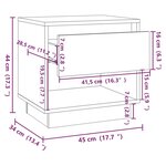vidaXL Tables de chevet 2 Pièces Noir 45x34x44 cm Aggloméré