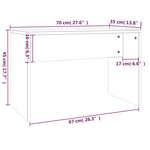 vidaXL Ensemble de coiffeuse Blanc 74 5x40x141 cm