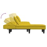 vidaXL Canapé-lit en forme de L jaune 255x140x70 cm velours