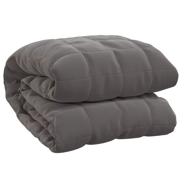 vidaXL Couverture lestée Gris 200x220 cm 9 kg Tissu