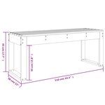 vidaXL Banc de jardin blanc 110x38x45 cm bois massif de pin