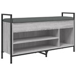 vidaXL Banc à chaussures sonoma gris 105 5x32x57 5cm bois d'ingénierie