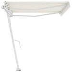 vidaXL Auvent automatique sur pied 400x300 cm Crème