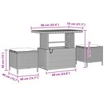 vidaXL Ensemble de sofa de jardin 11 pièces avec coussins en rotin poly noir Acacia
