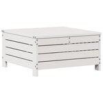 vidaXL Salon de jardin 7 Pièces avec coussins blanc bois de pin massif
