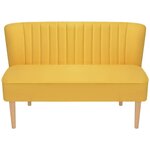 vidaXL Canapé 117x55 5x77 cm Tissu Jaune
