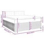 vidaXL Sommier à lattes de lit et matelas Vert foncé 180x200cm Velours
