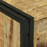 vidaXL Table Basse 90x50x38 cm en Bois Massif de Mangue Brut