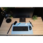 Sous Main Souple Pu Bicolore - 35x60cm - Marine/ciel - Exacompta
