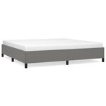 vidaXL Cadre de lit sans matelas gris foncé 200x200 cm tissu