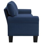 vidaXL Canapé à 4 places Bleu Tissu