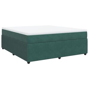 vidaXL Sommier à lattes de lit et matelas Vert foncé 180x200cm Velours