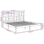 vidaXL Cadre de lit Blanc Bois massif 200x200 cm