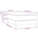 vidaXL Sommier à lattes de lit avec matelas Marron foncé 100x200 cm