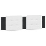 vidaXL Cadre de lit avec lumière LED noir blanc 180x200 cm similicuir