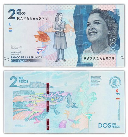 Billet de Collection 2000 Pesos 2018 Colombie - Neuf - P458