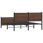 vidaXL Cadre de lit en métal sans matelas chêne marron 160x200 cm