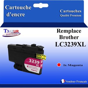 T3AZUR- Cartouche compatible avec Brother LC3239 XL Magenta pour Brother HL-J6000DW HL-J6100DW