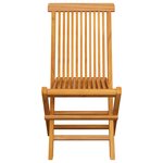 vidaXL Chaises de jardin et coussins vert lot de 4 Bois de teck massif