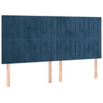 vidaXL Sommier à lattes de lit et matelas Bleu foncé 180x200cm Velours