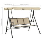 vidaXL Balancelle de jardin avec baldaquin Anthracite et sable