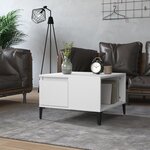 vidaXL Table basse blanc 55x55x36 5 cm bois d'ingénierie