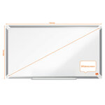 Nobo tableau blanc magnétique écran large premium plus émail 71x40 cm