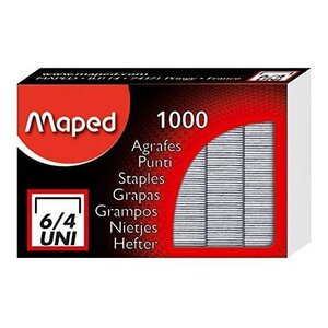 Maped agrafes 24/6, zinguées, boîte de 1000 agrafes - 324405