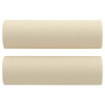 vidaXL Ensemble de canapés 3 Pièces avec coussins crème tissu