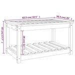 vidaXL Table de jardin 82 5x50 5x45 cm bois massif de douglas