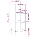 vidaXL Buffet blanc 34 5x32 5x90 cm bois d'ingénierie