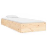 vidaXL Cadre de lit bois massif 75x190 cm petit simple