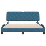 vidaXL Cadre de lit avec lumières LED bleu 160x200 cm velours