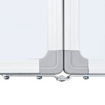 vidaXL Tableau blanc magnétique pliable 160x50x1 7 cm aluminium